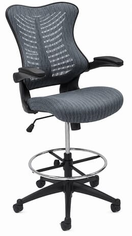 CurvForm Flip Up Arm Mesh Drafting Stool w/ 23-1/2