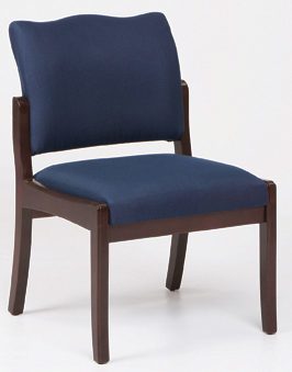 Franklin Armless Chair in Standard Fabric or Vinyl