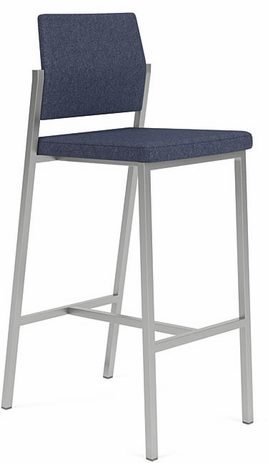 Avon Bar Height Fully Upholstered Cafe Stool in Upgrade Fabric or Healthcare Vinyl