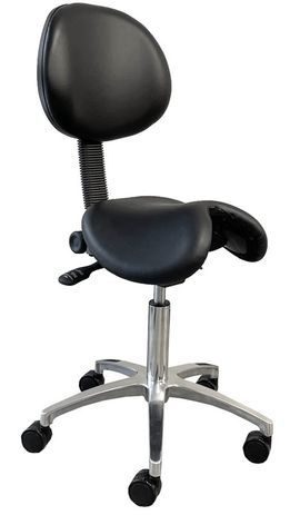 Healthcare 300 Lbs. Capacity Saddle Seat Stool w/Backrest - 22