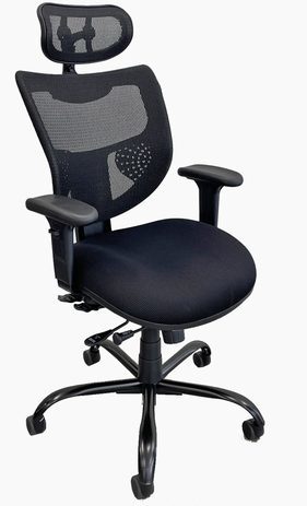 24/7 400 lbs. Capacity Multi-Function Mesh Chair w/Adjustable Sliding Seat Depth & Headrest 