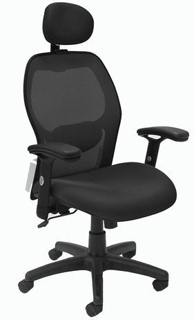 Ergonomic Black Mesh Back Ultra Office Chair with Headrest