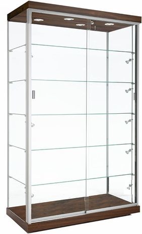 FixtureDisplays® 40X16.5X78 Glass Showcase Display Case with LED