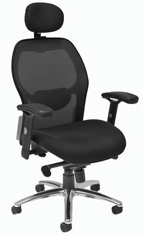 Advanced Ergonomic Black Mesh Back Ultra Office Chair w/Headrest