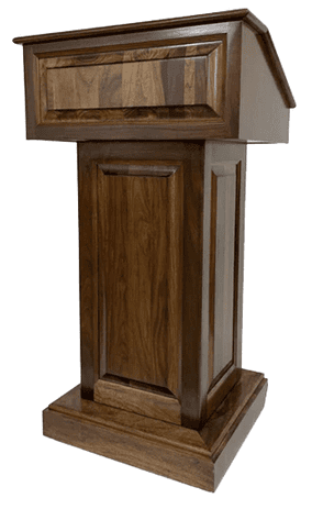Counselor Solid Walnut Wood Lectern