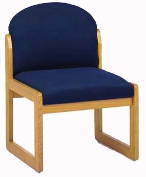 Armless Chair in Standard Fabric or Vinyl