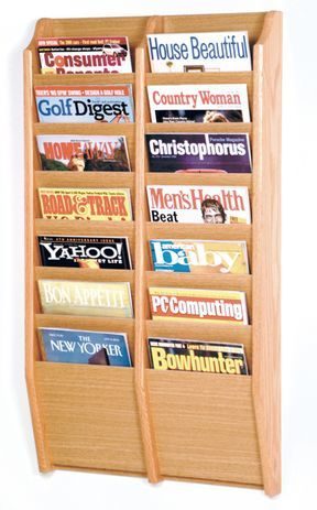 14 Magazine Pocket Wall Rack