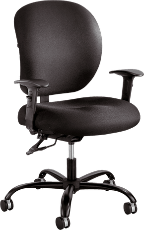 500 Lb. Cap. 24/7 Rated Black Task Chair w/ Arms