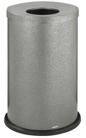 Steel Open Top  35 Gallon Trash Receptacle w/Speckle Finish