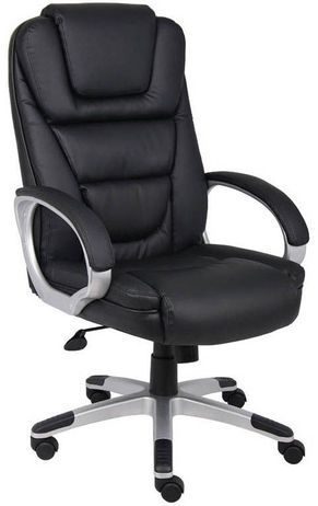 Contoured LeatherPlus Office Chair in Black