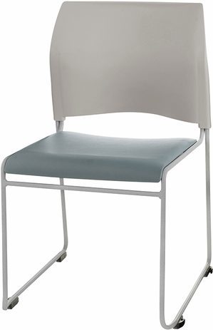 Modern Style Vinyl Padded Stack Chair
