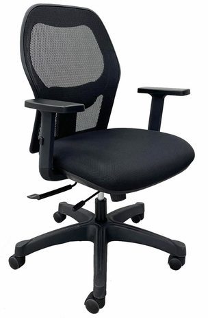 Advanced Elastic Mesh Ergo Chair w/Seat Slide in Black