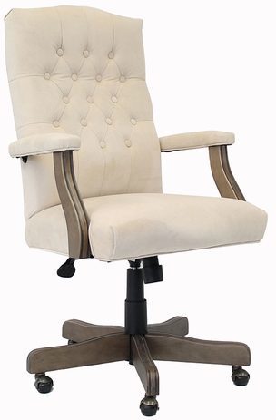 Velvet Button Tufted Traditional Swivel Chair