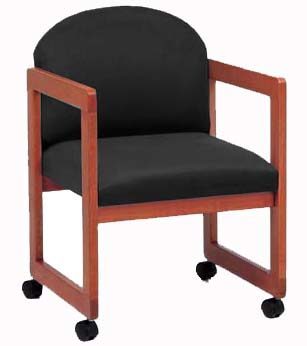 Arm Chair w/Casters in Upgrade Fabric or Healthcare Vinyl