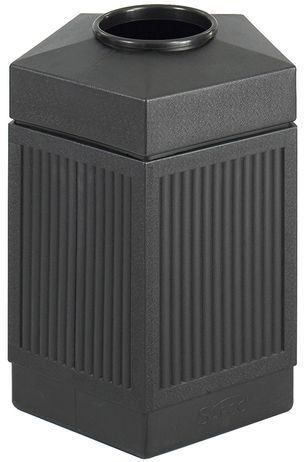 Black Polyethylene  45 Gallon Trash Receptacle