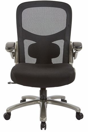 400 lb. Capacity Heavy-Duty Mesh Chair w/Flip Up Arms