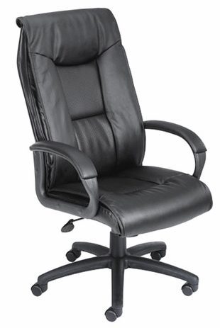 Ultra Soft Black LeatherPlus High Back Chair