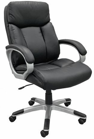 Black Leather Swivel Executive Office Chair