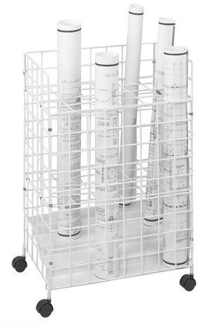 Economy Roll File Series - 24 Compartment White Coated Wire Roll File - See Other Sizes