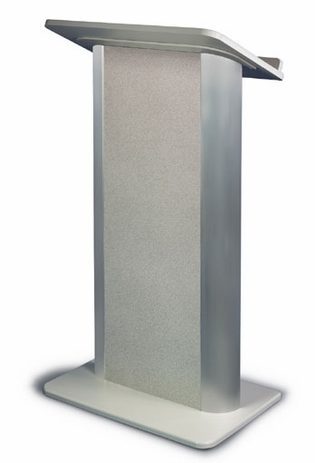 Gray Granite with Satin Anodized Aluminum Lectern