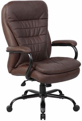 400 Lbs. Capacity Brown Bonded Leather Big & Tall Executive Chair