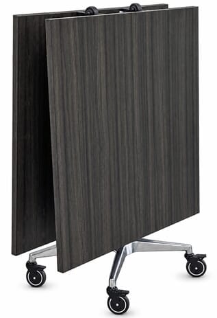 8' Folding Rectangular Conference/Training Table with Locking Rubber Casters