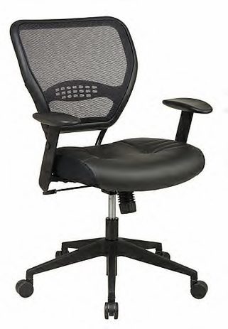 Air Grid Deluxe Task Chair with Leather Seat