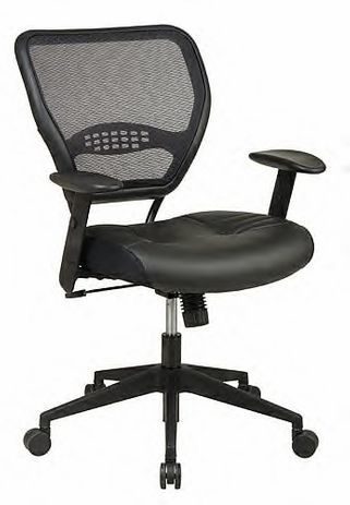 Air Grid Deluxe Task Chair with Leather Seat