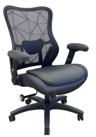 Contour-XL Black Mesh Back Big & Tall Desk Chair with Flip Arms and 24