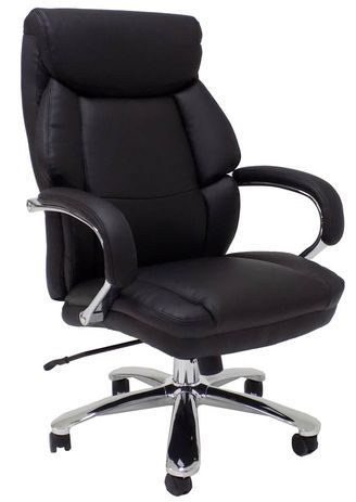 Extra Wide 500 Lbs. Capacity Leather Office Chair w/ 24