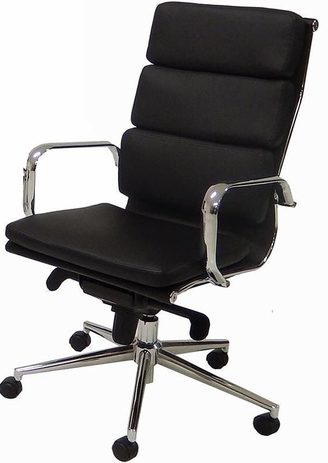 Leather Soft Pad High Back Chair 