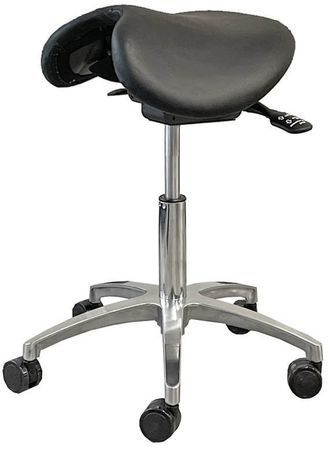 Leather 300 Lbs. Capacity Saddle Seat Stool - 22