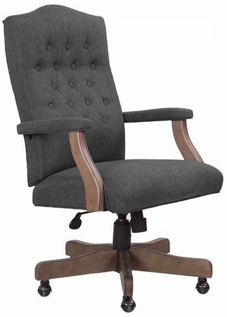 Linen Button Tufted Traditional Swivel Chair