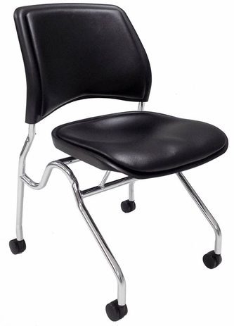 300-Pound Capacity Padded Flip Seat Nesting Chair