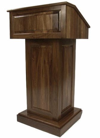 Counselor Solid Walnut Wood Lectern