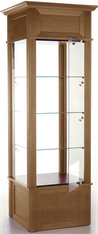 Wood Display Case With Led, Display Shelves, Display Cabinet Case