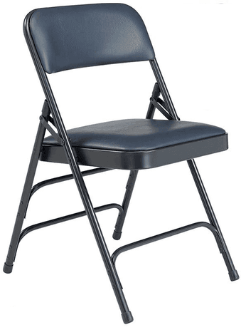 Triple Brace Vinyl Padded Steel Folding Chair - 480 lb Capacity