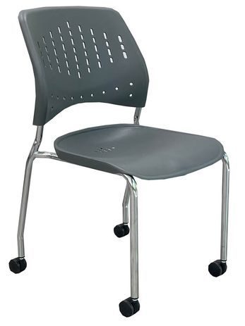 Gray 300 lb. Capacity Mobile Stacking Classroom Chair