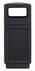 Black Polyethylene  15 Gallon Trash Receptacle w/Ash Urn
