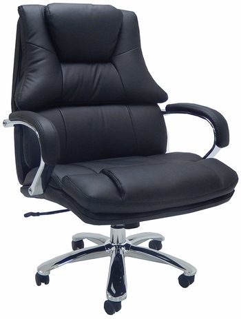 Extra Wide Big & Tall 500 Lbs. Capacity Leather Desk Chair w/ 28