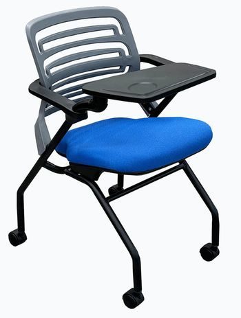 Flip Seat Nesting Chair with Right Side Tablet Arm