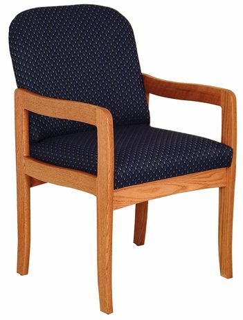 400 lb. Capacity Solid Oak Frame Waiting Room Chair