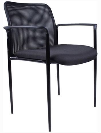 Stackable Black Mesh Guest Chair