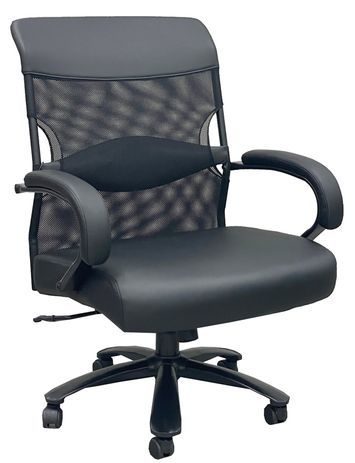 Extra Wide Big & Tall 500 Lbs. Capacity Mesh Office Chair w/ Vinyl Seat - 28