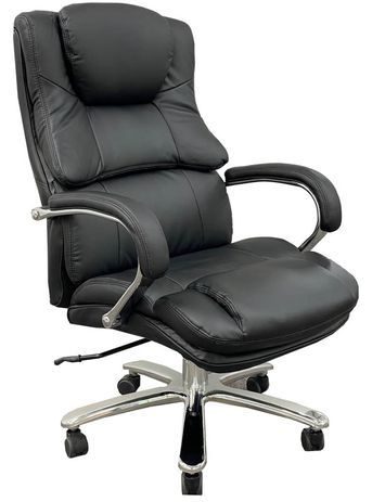 Heavy-Duty 500 Lbs. Capacity Black Leather Executive Chair