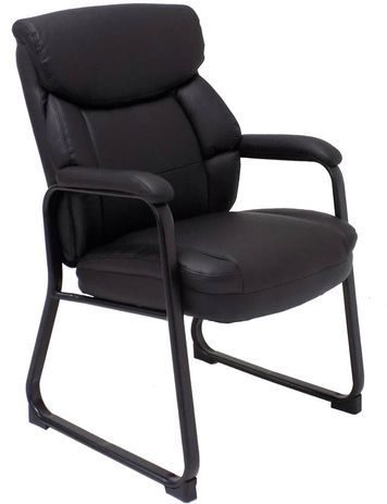 400 Lbs. Capacity Leather Guest/Reception Chair