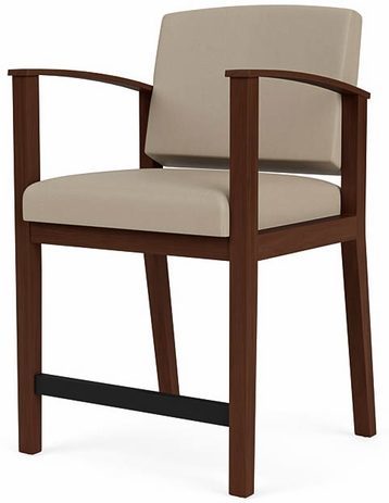Amherst Wood Frame Hip Chair in Upgrade Fabric or Healthcare Vinyl