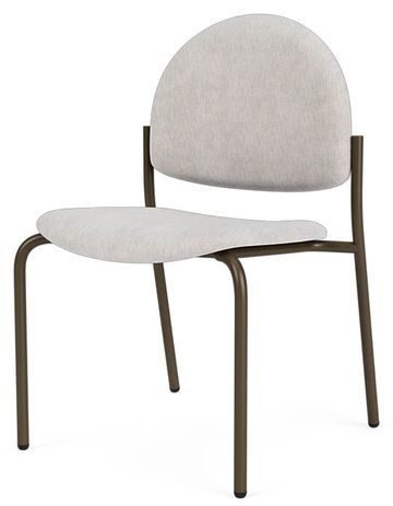 Chat Stackable Armless Guest Chair in Upgrade Fabric/Healthcare Vinyl