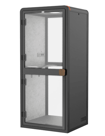 Office Phone Booth / Work Pod w/ Noise Reduction and USB - PVC Exterior