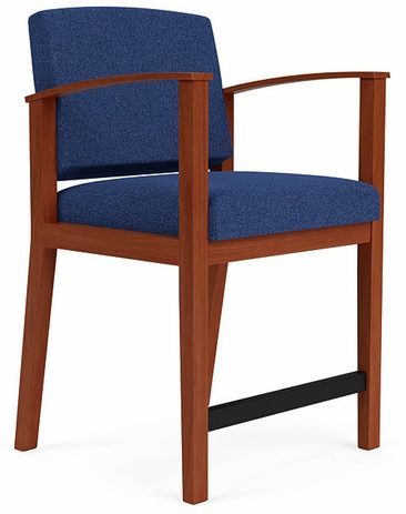 Amherst Wood Frame Hip Chair in Standard Fabric or Vinyl